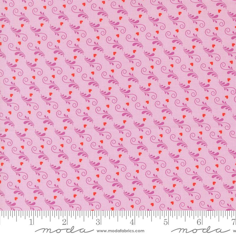 Moda Legendary Love Love Is In The Air Lilac Fabric