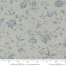 Moda Sacre Bleu Pivoine Florals Ciel Blue Fabric