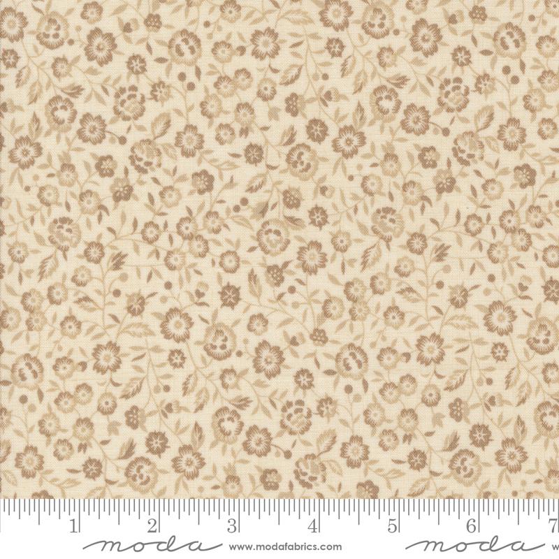 Moda Sacre Bleu Renoncule Florals Pearl Fabric