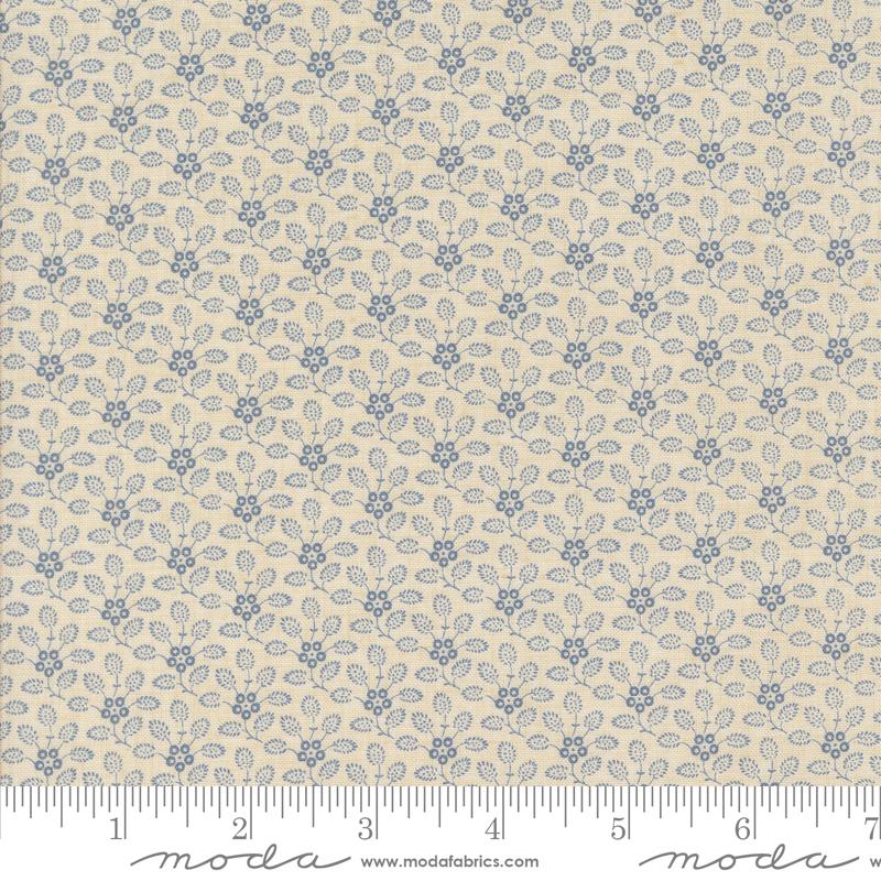 Moda Sacre Bleu Petunia Blender Pearl French Blue Fabric