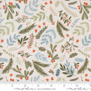 Moda Purrfect Christmas Holly And Pine Florals Pearl Fabric