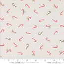 Moda Purrfect Christmas Candy Canes Pearl Fabric