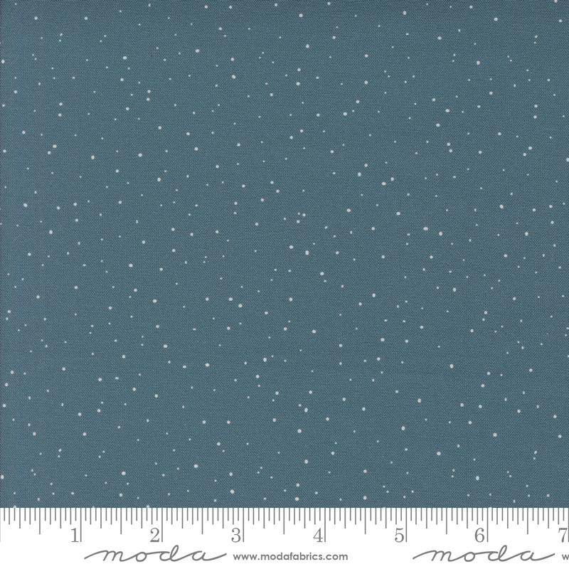 Moda Purrfect Christmas Snow Dot Blender Juniper Fabric