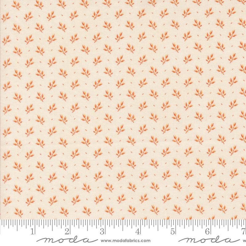 Moda Pumpkin Spice Gatherings Leaf Blender Cream Pumpkin Fabric