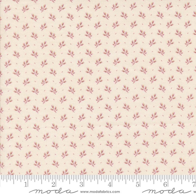 Moda Pumpkin Spice Gatherings Leaf Blender Cream Mulberry Fabric
