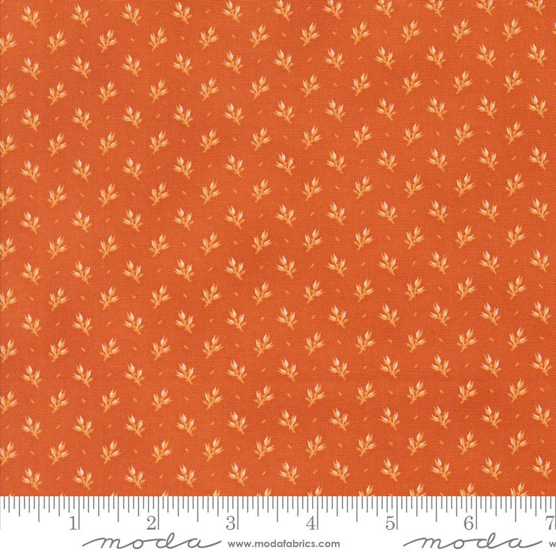 Moda Pumpkin Spice Gatherings Leaf Blender Orange Fabric