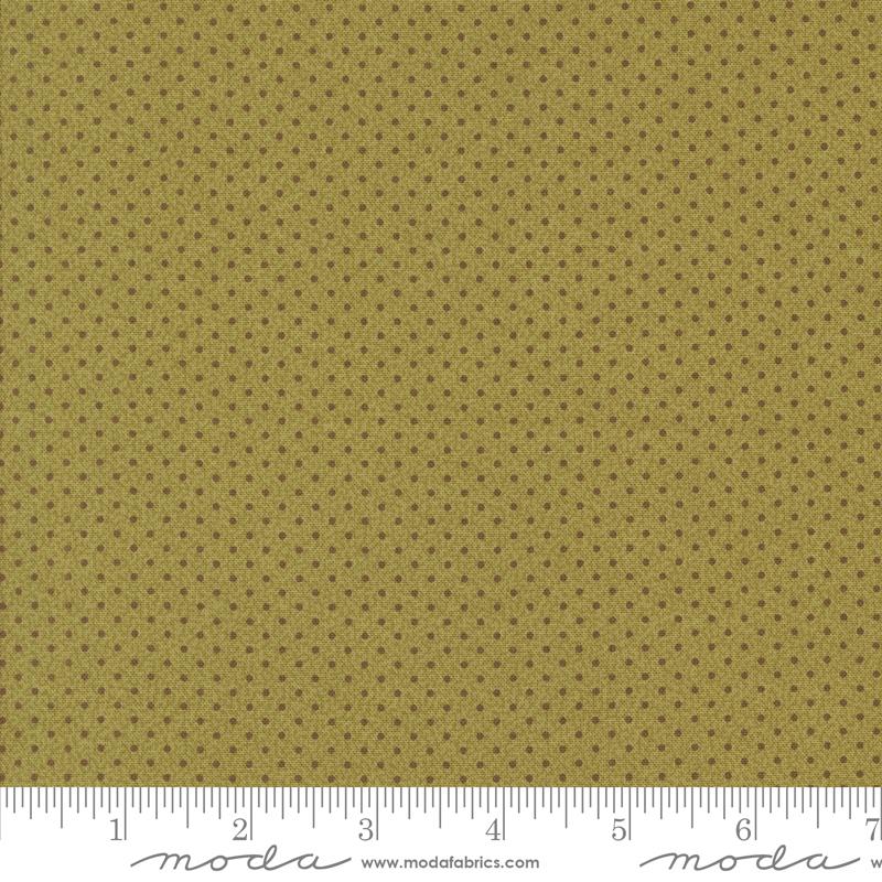 Moda Pumpkin Spice Gatherings Dot Dots Basil Fabric