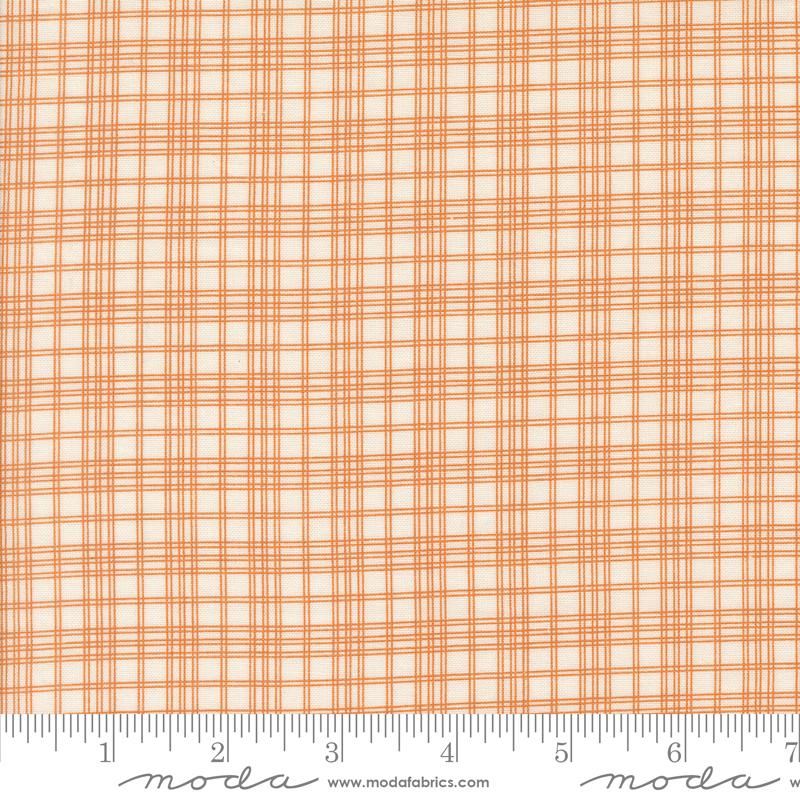Moda Pumpkin Spice Gatherings Plaid Cream Pumpkin Fabric