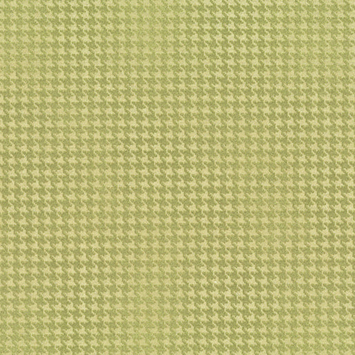 Benartex Snowballs Blushed Houndstooth Sage Fabric