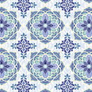 Studio E Bell Blue Birds Light Blue Medallions Fabric