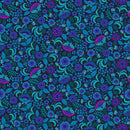 Studio E Field Of Seams Bohemian Floral Blue Fuchsia Fabric