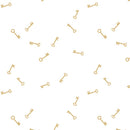 Studio E More Spaced Out Gold Keys Fabric