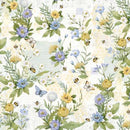 Sweet As Can Bee Floral Cream Fabric