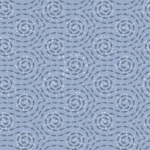 Studio E Polar Plungers Herring Blue Fabric