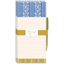 Lady Jayne Blue Stripe Notepad With Pen