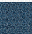 In The Beginning Carpet Bag Romance Tonal Blue Fabric