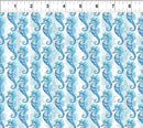 In The Beginning Wonders Of The Ocean Starfish Blue Fabric
