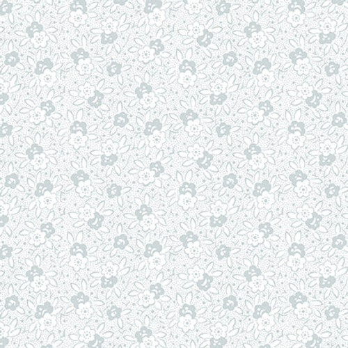 Studio E Cream And Sugar XII Overlapping Floral White On White Fabric