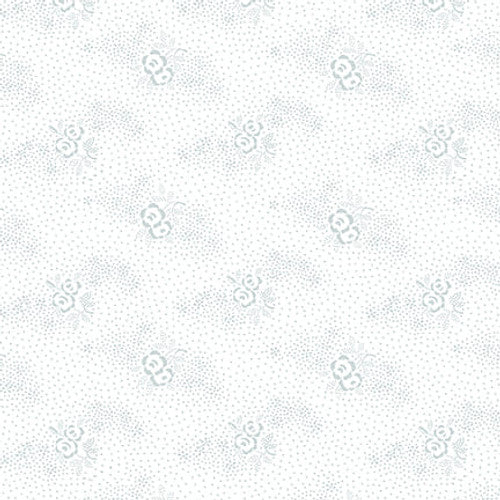 Studio E Cream And Sugar XII Dots Floral White On White Fabric