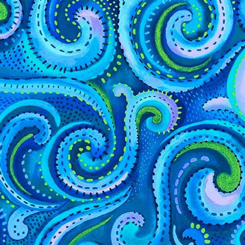 Studio E Fabrics Whirlwind Tidal Water Wide Back Fabric