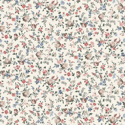 Studio E Art Of Midnight Small Vine Warm White Fabric