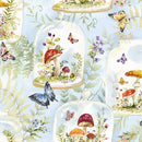 SW Mushroom Packed Jars Blue Fabric