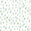 SW Tiny Leaves White Fabric