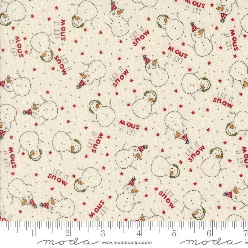 Moda Emmitt And Ivy Snow Kids Vanilla Fabric