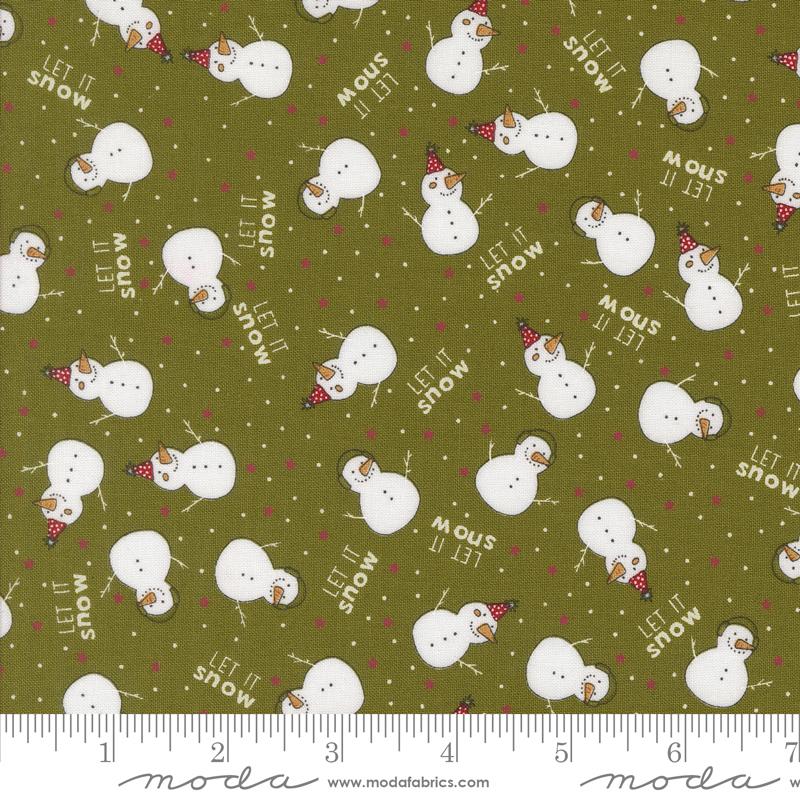 Moda Emmitt And Ivy Snow Kids Pine Fabric