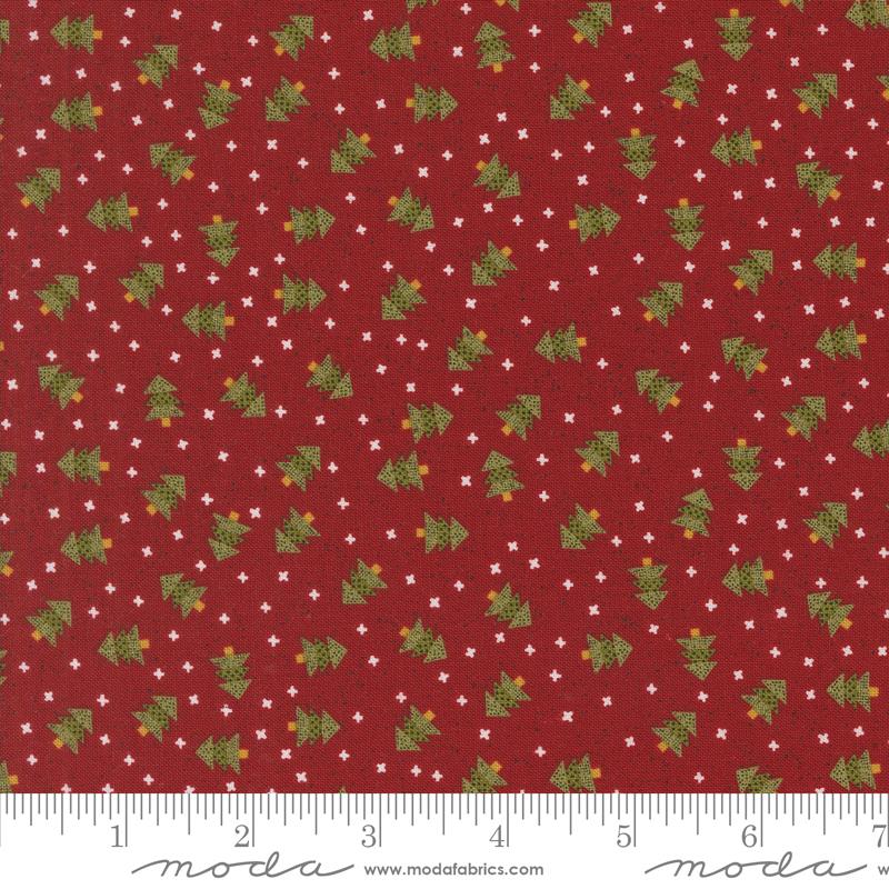 Moda Emmitt And Ivy Spruce Dot Red Fabric
