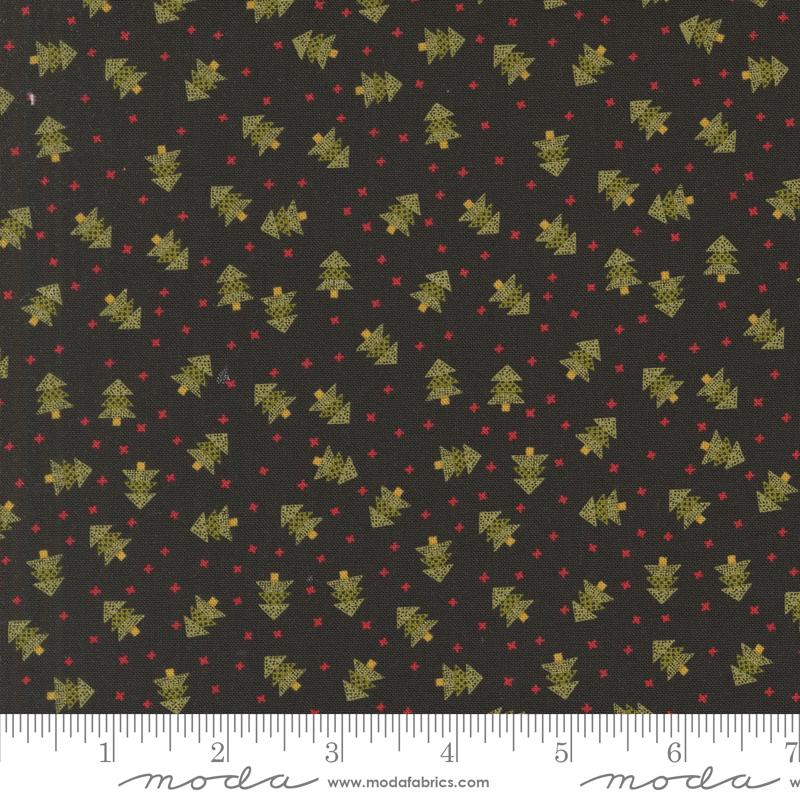 Moda Emmitt And Ivy Spruce Dot Black Fabric