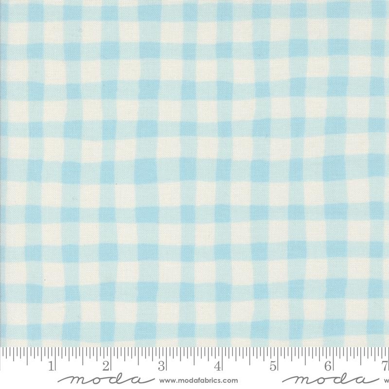 Moda Emmitt And Ivy Winter Picnic Checks Sky Fabric