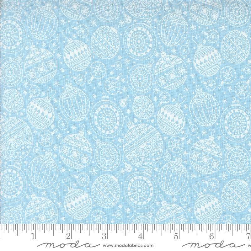 Moda Emmitt And Ivy Ornaments Sky Fabric