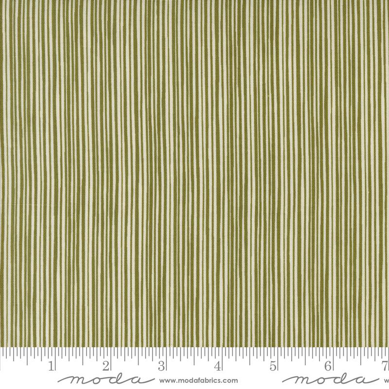 Moda Emmitt And Ivy Tiny Stripes Pine Fabric