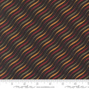 Moda A Vintage Christmas Candy Stripe Black Fabric