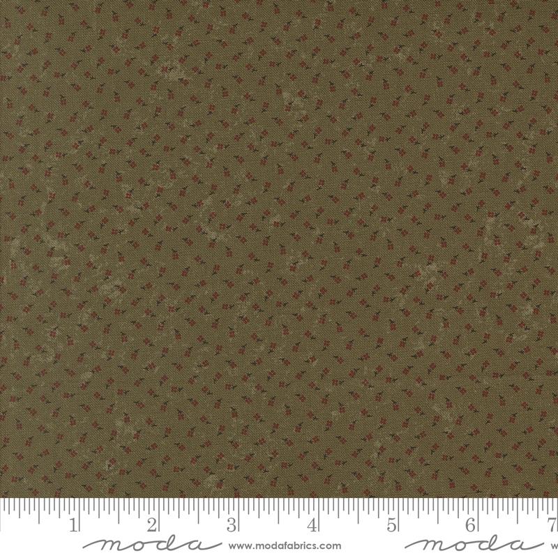 Moda A Vintage Christmas Berry Blender Green Fabric