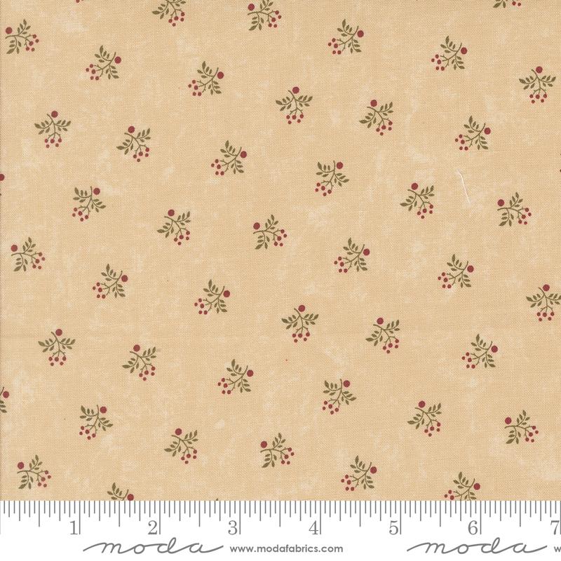 Moda A Vintage Christmas Holly Blender Tan Fabric