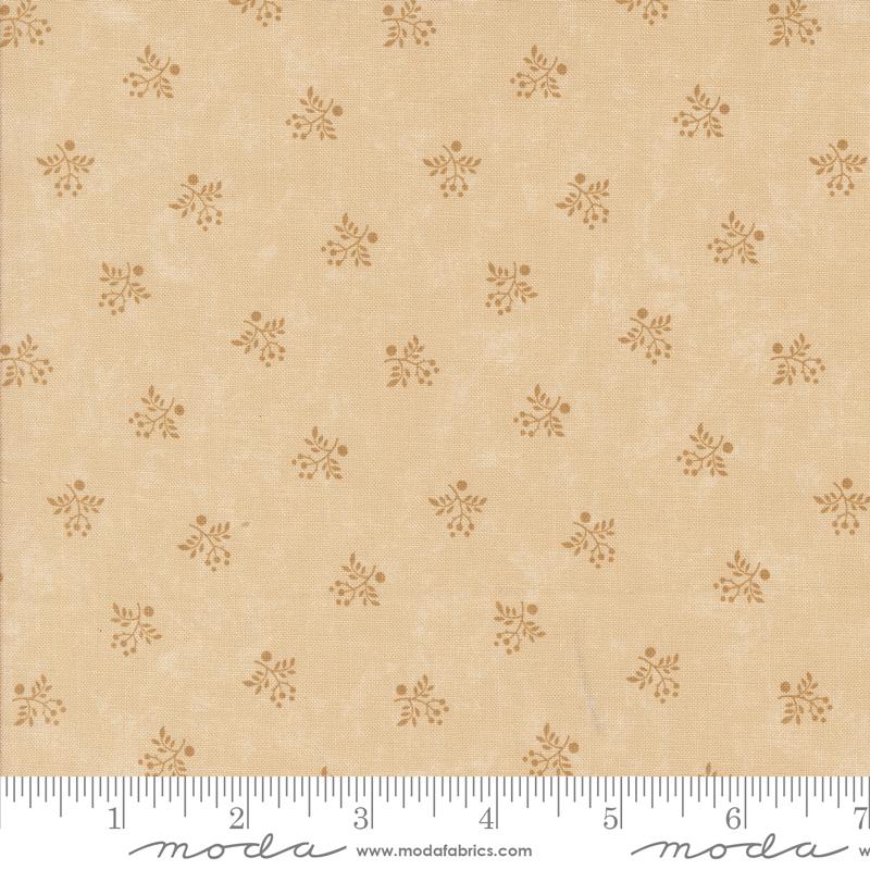 Moda A Vintage Christmas Holly Blender Tonal Tan Fabric