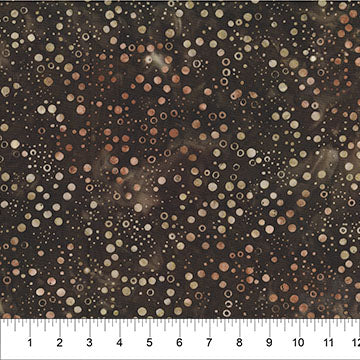 Northcott Pop Dots French Roast Batik Fabric