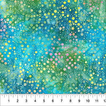 Northcott Pop Dots Pond Batik Fabric