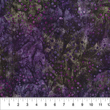 Northcott Pop Dots Plum Batik Fabric