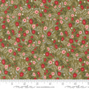 Moda Berry And Pine Christmas Posies Sage Fabric