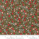 Moda Berry And Pine Christmas Posies Wintergreen Fabric
