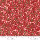 Moda Berry And Pine Christmas Posies Cranberry Fabric