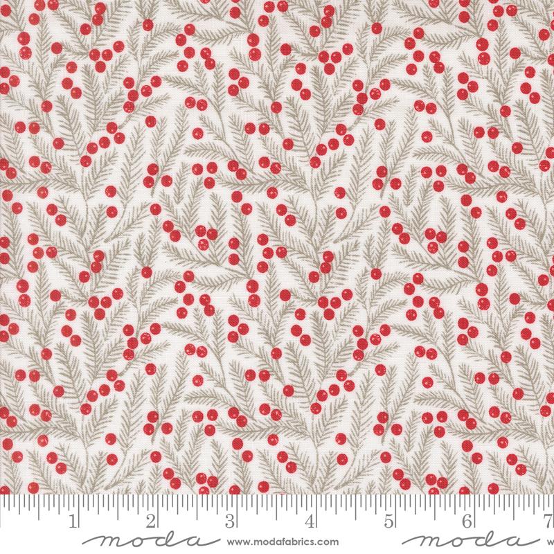 Moda Berry And Pine Christmas Pine Needle Blender Snow Fabric