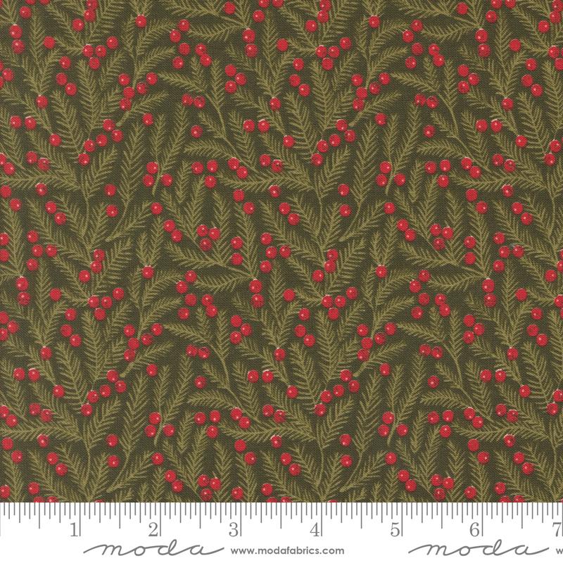 Moda Berry And Pine Christmas Pine Needle Blender Evergreen Fabric