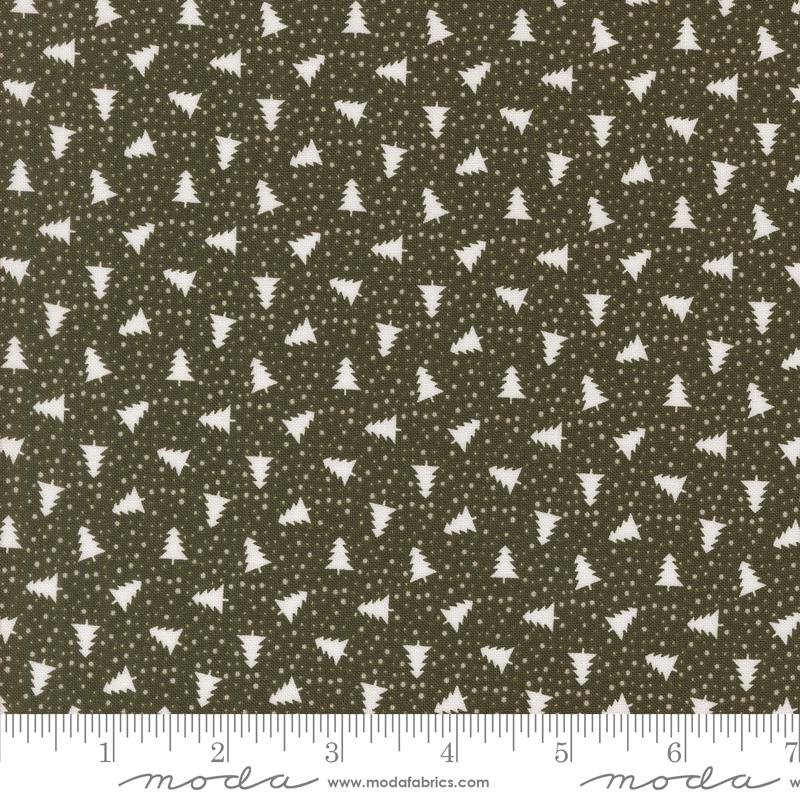 Moda Berry And Pine Christmas Little Trees Wintergreen Fabric