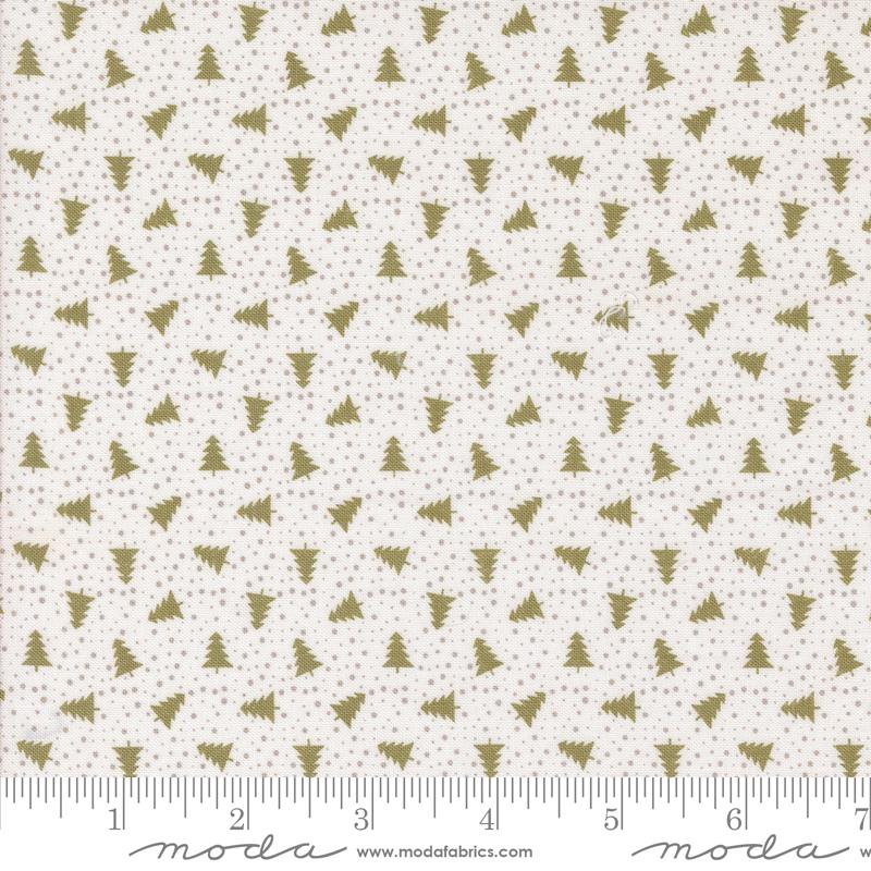Moda Berry And Pine Christmas Little Trees Sage Fabric