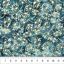 Northcott Ink And Petal Dandelion Indigo Batik Fabric