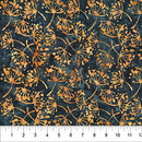 Northcott Ink And Petal Dandelion Pearl Blue Batik Fabric
